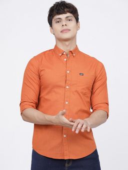 The Indian Garage Co - Men's Slim Fit Solid Casual Shirt