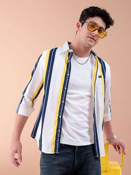The Indian Garage Co - Men's Regular Fit Striped Casual Shirt