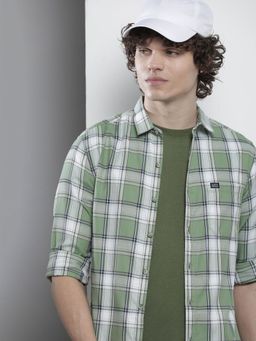 The Indian Garage Co - Men's Regular Fit Checkered Casual Shirt