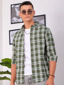 The Indian Garage Co - Men's Slim Fit Checkered Casual Shirt