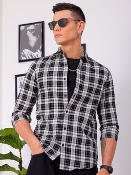 The Indian Garage Co - Men's Slim Fit Checkered Casual Shirt