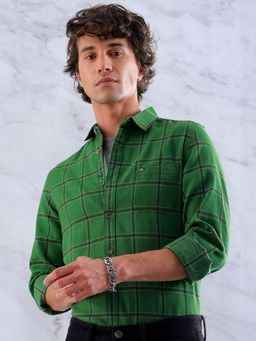 The Indian Garage Co - Men's Slim Fit Checkered Casual Shirt