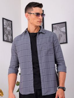 The Indian Garage Co - Men's Slim Fit Checkered Casual Shirt