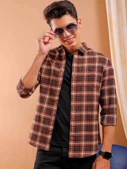 The Indian Garage Co - Men's Slim Fit Checkered Casual Shirt