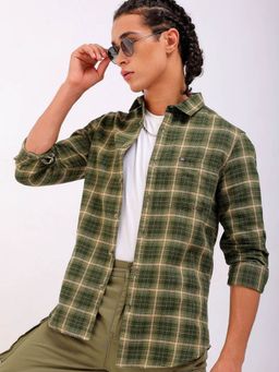 The Indian Garage Co - Men's Slim Fit Checkered Casual Shirt