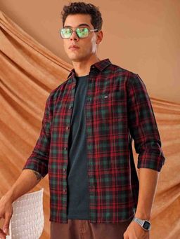 The Indian Garage Co - Men's Slim Fit Checkered Casual Shirt