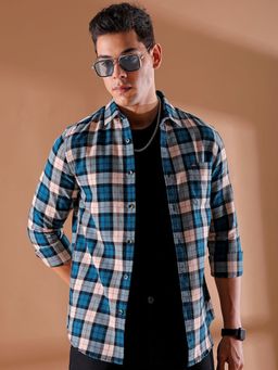 The Indian Garage Co - Men's Slim Fit Checkered Casual Shirt