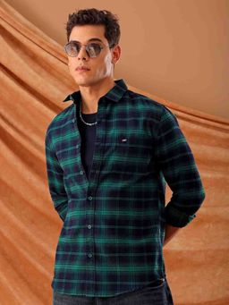 The Indian Garage Co - Men's Slim Fit Checkered Casual Shirt