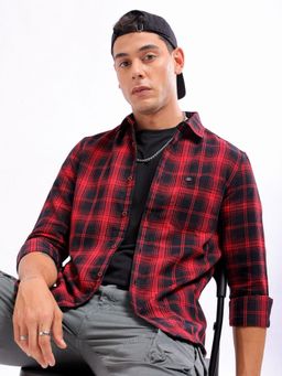The Indian Garage Co - Men's Slim Fit Checkered Casual Shirt