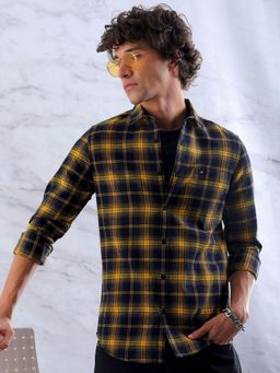 The Indian Garage Co - Men's Slim Fit Checkered Casual Shirt