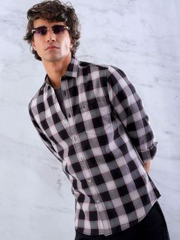 The Indian Garage Co - Men's Slim Fit Checkered Casual Shirt