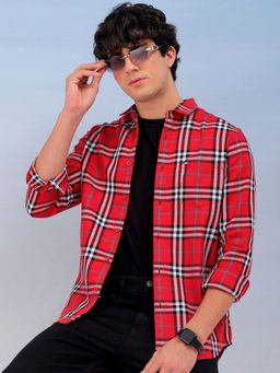 The Indian Garage Co - Men's Slim Fit Checkered Casual Shirt