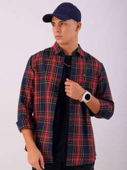 The Indian Garage Co - Men's Slim Fit Checkered Casual Shirt