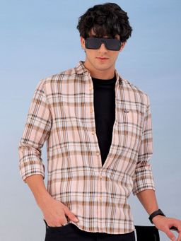 The Indian Garage Co - Men's Slim Fit Checkered Casual Shirt