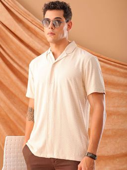 The Indian Garage Co - Men's Slim Fit Solid Half Sleeves Shirt