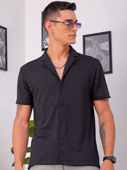 The Indian Garage Co - Men's Slim Fit Solid Half Sleeves Shirt