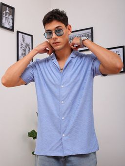 The Indian Garage Co - Men's Slim Fit Solid Half Sleeves Shirt