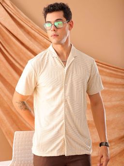 The Indian Garage Co - Men's Slim Fit Solid Half Sleeves Shirt
