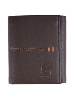 HiLEDER - Pure Nappa Leather Handmade Trifold Men's Wallet With 6 Card Slots Grey