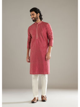 KALKI FASHION - Pink Silk Kurta with Pant