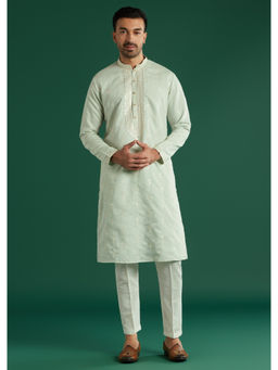 KALKI FASHION - Green Silk Kurta with Pant