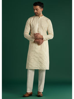 KALKI FASHION - Beige Silk Kurta with Pant