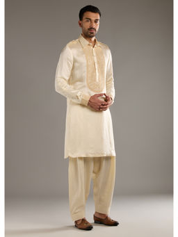 KALKI FASHION - Ivory Linen Satin Kurta with Pant