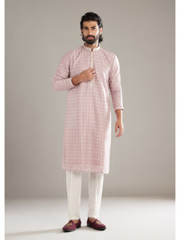 KALKI FASHION - Light Pink Silk Kurta with Pant