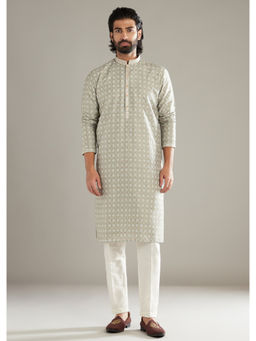 KALKI FASHION - Green Silk Kurta with Pant