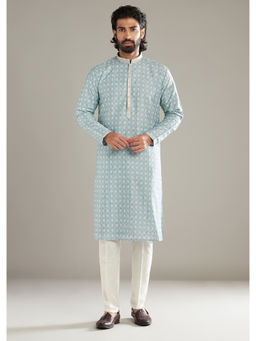 KALKI FASHION - Sky Blue Silk Kurta with Pant