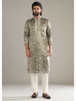 KALKI FASHION - Grey Silk Kurta with Pant
