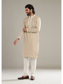KALKI FASHION - Beige Linen Kurta with Pant