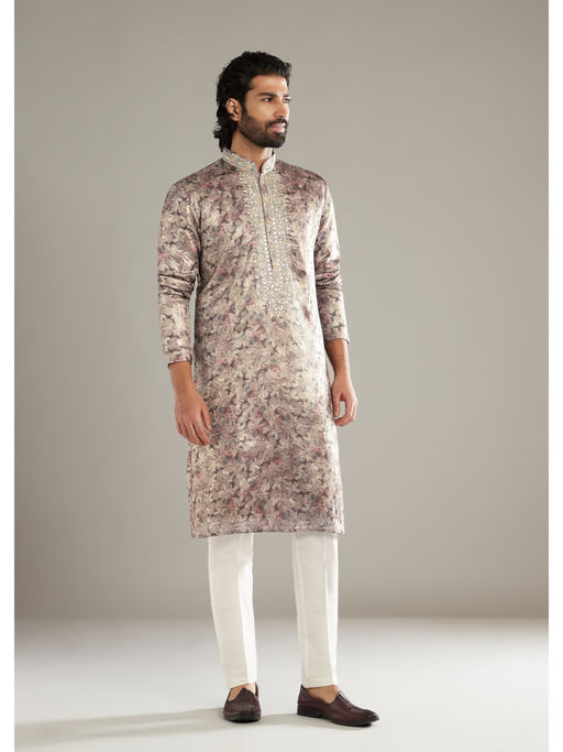 KALKI FASHION Purple Silk Kurta with Pant