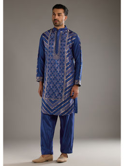 KALKI FASHION - Blue Silk Kurta with Pant