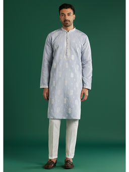 KALKI FASHION - Mint Blue Silk Kurta with Pant