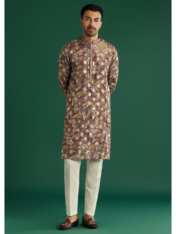 KALKI FASHION - Maroon Silk Kurta with Pant