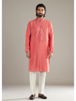 KALKI FASHION - Pink Silk Kurta with Pant