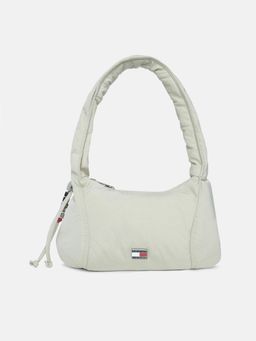 Tommy Hilfiger - Solid Off White Nylon Handbag