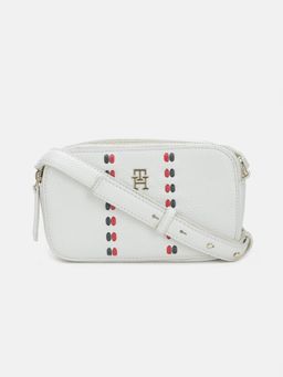 Tommy Hilfiger - Solid White Polyurethane Sling Bag