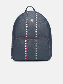 Tommy Hilfiger - Solid Blue Polyurethane Backpack