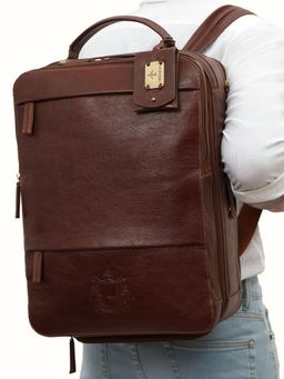 Hidesign - Gitano 01 Tan Men's Backpack - (31.5 X 15.5 X 43 Cms) (L)