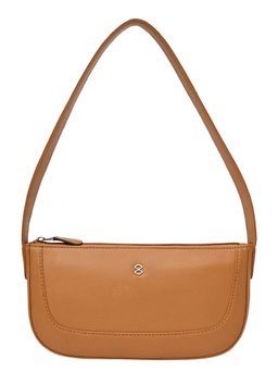 Horra - Women Pu Solid Beige Handbag (M)