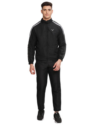 Buy INVINCIBLE Black Men Sports Tracksuit (Set of 2) Online