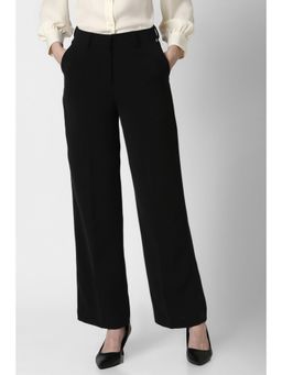 Van Heusen - Women Black Solid Formal Trouser