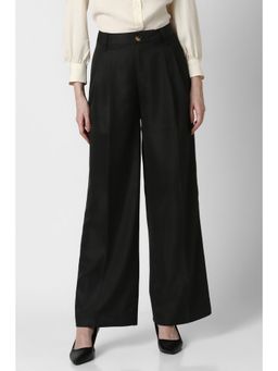 Van Heusen - Women Black Solid Casual Trouser