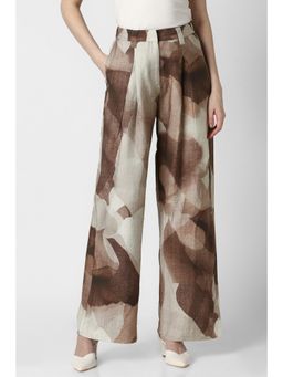 Van Heusen - Women Brown Print Casual Trouser