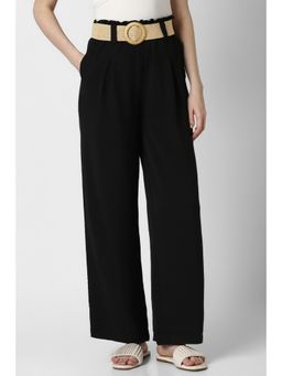 Van Heusen - Women Black Solid Casual Trouser