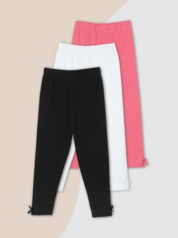 max - Multi-Color Solid Leggings (Pack of 3)