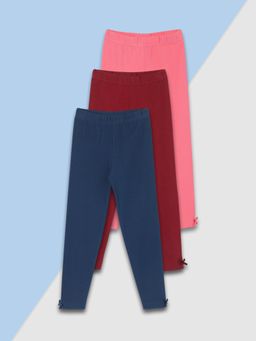 max - Multi-Color Solid Leggings (Pack of 3)