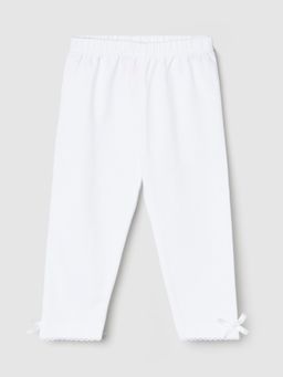 max - White Solid Leggings